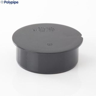 Polypipe Soil Socket Plug Black 110mm