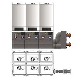 Worcester TR6 V2 Cascade Kit - with insulated LLH