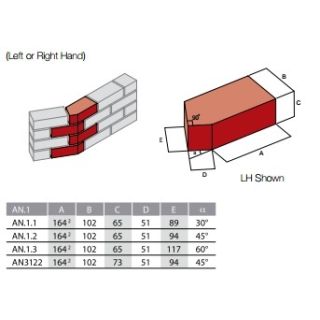 Freshfield Lane Bricks AN1.2 Squint Brick 65mm