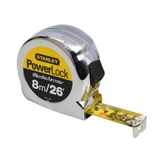 Stanley STA033526 Powerlock BladeArmor Pocket Tape 8m/26ft (25mm Wide)