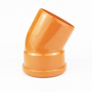 Polypipe Underground Single Socket Bend 30deg 110mm - Orange Plastic