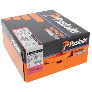 Paslode 140628 IM360 3.1 x 90mm Ring HDGV - Pack of 2200 & 2 Fuel Cells