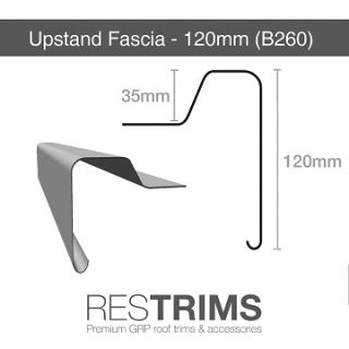 Restec Upstand Fasica Trim B260 - 120mm x 3 Metre