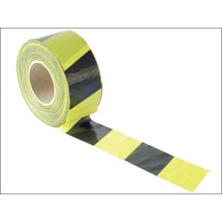 Faithfull FAITAPEBARBY Barrier Tape 70mm x 500m - Black & Yellow