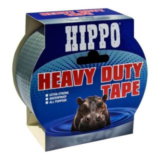 Hippo Heavy Duty Cloth Duct Tape - Silver - Extra Wide 75mm x 50M