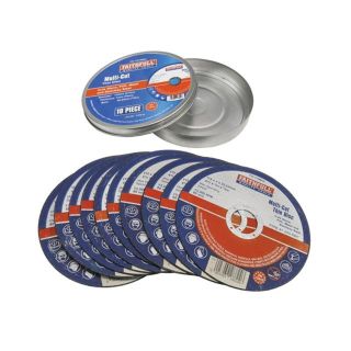 Faithfull Multi-Purpose Cutting Discs - Flat - Pack of 10 - 115mm x 1.0mm x 22.23mm