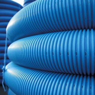 Polypipe Land Drainage Perforated Coil - Blue - 100 Metre x 100mm