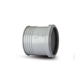 SD43G - Drain Connector 4in/110mm. Mortar joint to clay socket. Grey