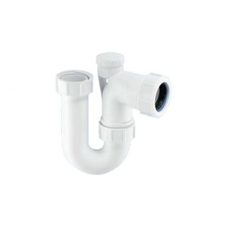 McAlpine 370SA10V 75mm Water Seal Tubular Swivel Anti-Syphon (Silent Trap) P Trap with Multifit Outlet 1 1/4