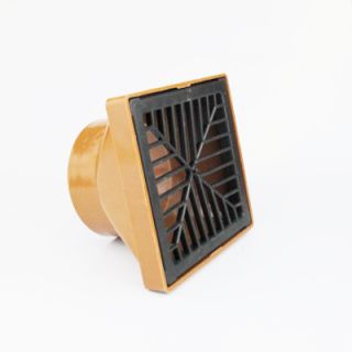 Polypipe Underground 110mm Square Hopper Solvent Socket - Orange Plastic
