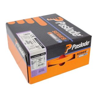 Paslode 141073 IM360 3.1 x 63mm Ring Galvanised Plus Nails - Pack of 2200 & 2 Fuel Cells