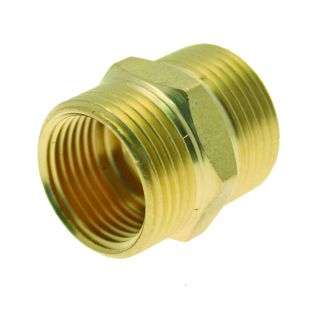Brass Hexagon Nipple M x M 1/4