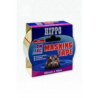 Hippo Low Tack Masking Tape - 38mm x 50M
