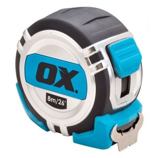 Ox Pro Heavy Duty Metric/Imperial Tape Measure - 8m