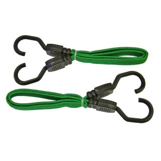 Faithfull Flat Bungee Cords - 610mm - Green