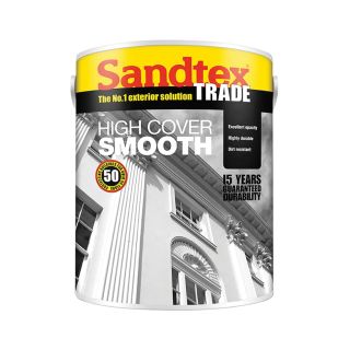 Crown Sandtex Masonry Paint - Brilliant White - 5 Litre