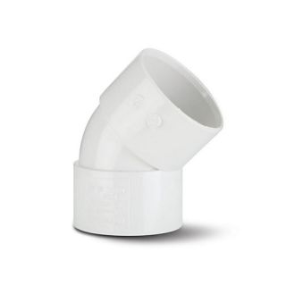 Polypipe Solvent Waste Bend 135 Deg 40mm White