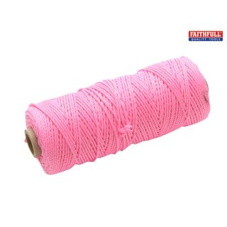 FAIBLHVP Hi-Vis Nylon Brick Line 100m (330ft) Pink