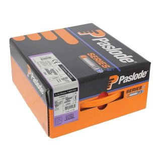 Paslode 141185 PPN35I 3.4 x 35mm Twisted Electro-Galvanised Nails - Pack of 2500 & 2 Fuel Cells