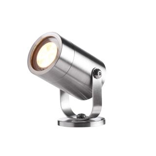 Small Ellumiere Stainless Steel Spotlight - 2W LED, 0.5m Cable, Stainless Steel Spike & Base
