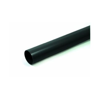 Polypipe Rain Water Downpipe 2.5m x 68mm Black Plastic