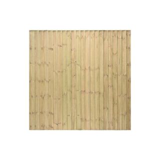 6ft Grange Standard Featheredge Panel - Treated Green - (1830 x 1817mm)