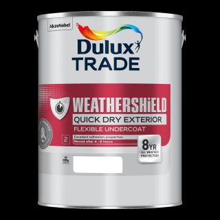 Dulux Trade Quick Dry Exterior Weathershield Undercoat - White - 2.5 Litre