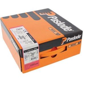 Paslode 141236 IM350 3.1 x 90mm Unilock HDGV Nails - Pack of 2200 & 2 Fuel Cells
