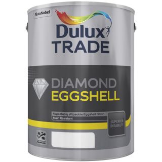 Dulux Trade Diamond Eggshell Paint - Pure Brilliant White - 2.5 Litre