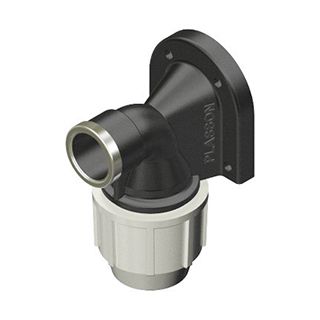Plasson Wall Plate Elbow (PP) 20 x 1/2