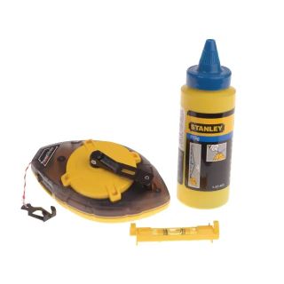 Stanley STA047465 Power Winder Chalk Line 30m, Chalk & Level