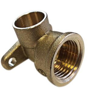 EP Atomic End Feed Wall Plate Elbow 15mm x 1/2