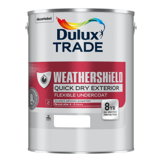 Dulux Trade Quick Dry Exterior Weathershield Undercoat - White - 5 Litre