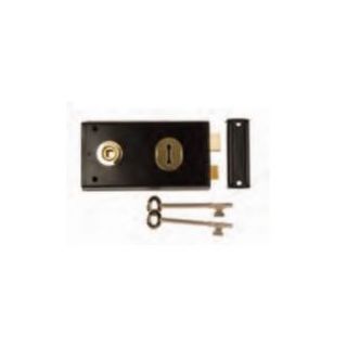 Dale Hardware DP097151 Black Japanned Double Handed Rim Lock 140mm