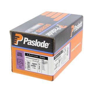Paslode 141080 IM360 2.8 x 51mm Ring Galvanised Plus Nails - Pack of 1100 & 1 Fuel Cell
