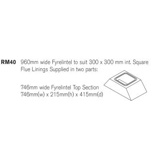 Redbank Fyrelintel Top For 960mm Base 746mm