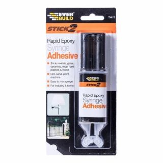 Everbuild Stick 2 - Rapid Epoxy Syringe - Clear - 24ml