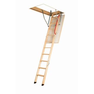Fakro Komfort Wooden Loft Ladder - 60cm x 120cm - 3 Section - 2.8m Length