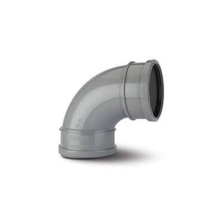 SB417G - Double Socket Bend 4in/110mm. 92½° Double Socket. Grey