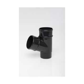 Polypipe Rain Water Pipe Branch 112.5d 68mm Black Plastic