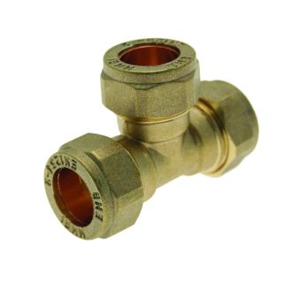 EP Compact Compression Reducing Tee Both Ends 15mm x 15mm x 22mm