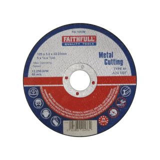 Faithfull FAI1253M Metal Cut Off Disc 125 x 3.2 x 22.23mm