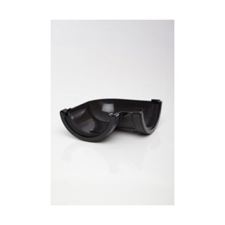 Polypipe Gutter Half Round Angle 90 Deg 112mm Black Plastic