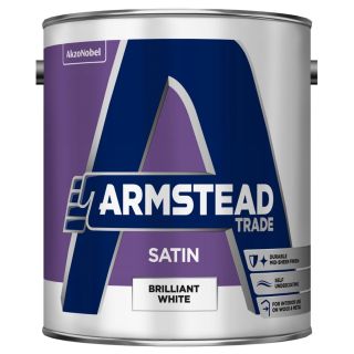 Armstead Trade Satin Paint - Brilliant White - 2 1/2 Litre