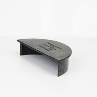 Polypipe Gutter Half Round Int. Stopend 112mm Black Plastic
