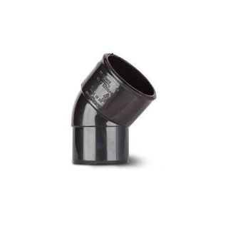 WS66B - Spigot Bend 45° 50mm. Black