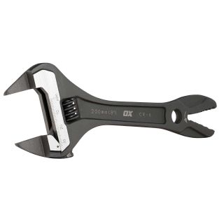 OX Pro Slim-Jaw Adjustable Wrench 8/200mm