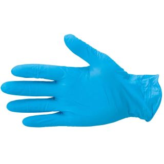 Ox Tools OX-S488509 Pro Blue Nitrile Disposable Gloves - Large - Pack of 100