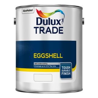Dulux Trade Eggshell Paint - Pure Brilliant White - 5 Litre