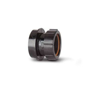 SN63B - Straight Adaptor 32mm. Black (Solvent/Compression)